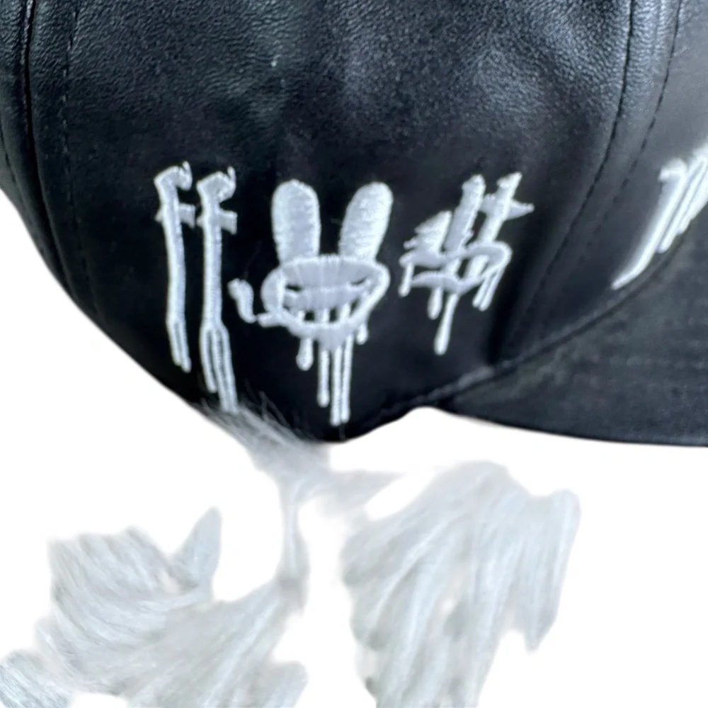 Dr. Zodiac Moon Rock Dispensary Black Faux Leather‎ Woo Goo Snapback Hat